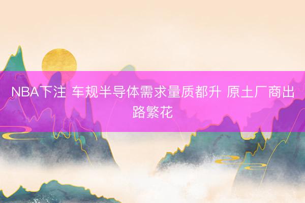 NBA下注 车规半导体需求量质都升 原土厂商出路繁花
