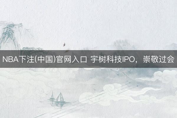 NBA下注(中国)官网入口 宇树科技IPO，崇敬过会